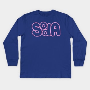 SodA - Pink Kids Long Sleeve T-Shirt